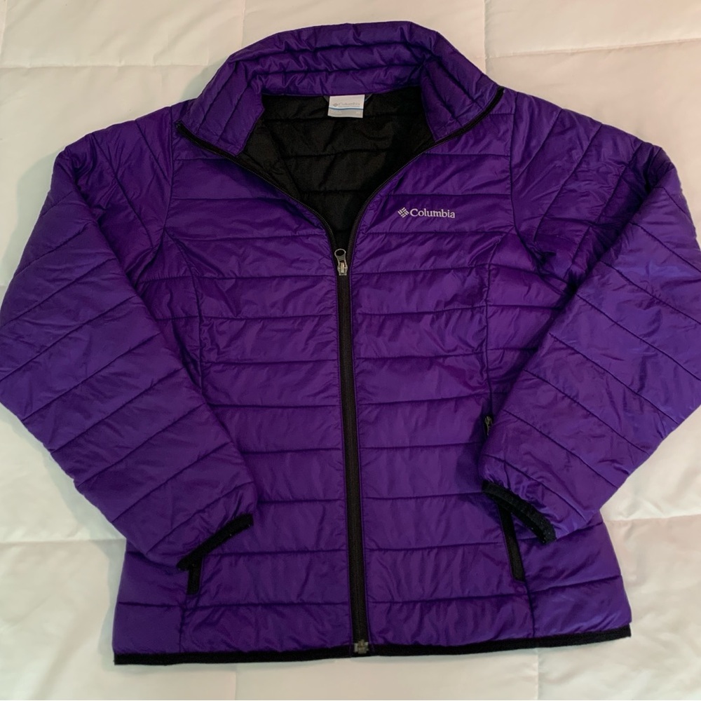 Columbia Purple Puffer Jacket XS Cold Weather Skiing Gorpcore Hiking or Camping